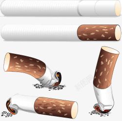烟蒂抽烟高清图片