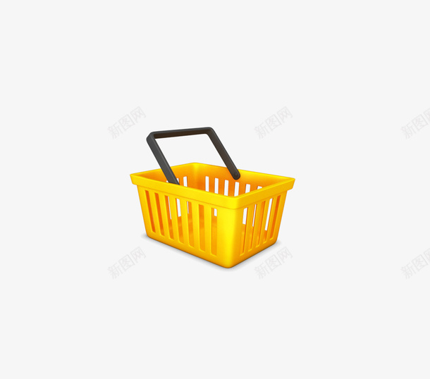 3D立体购物箱图标png免抠素材_新图网 https://ixintu.com 3D PNG图标 立体 购物箱