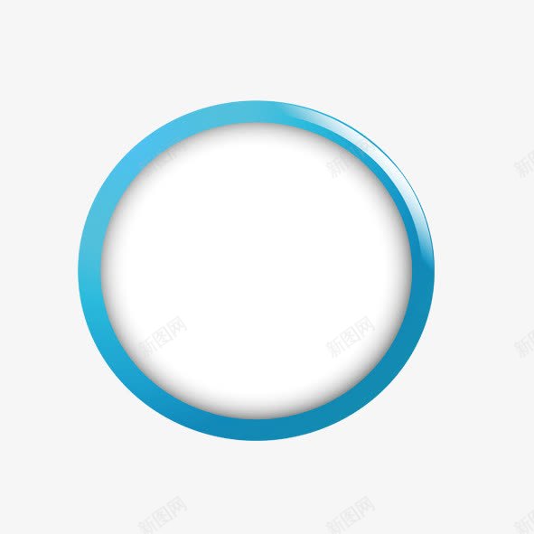蓝边白底指示牌png免抠素材_新图网 https://ixintu.com 圆形 指示牌 白色 蓝色