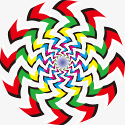 彩色圆形动感抽象矢量图素材