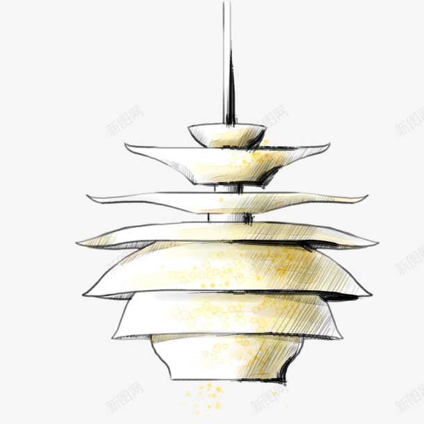 手绘灯具png免抠素材_新图网 https://ixintu.com 家居 灯 灯具