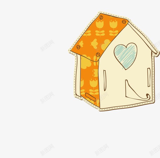 卡通小房子png免抠素材_新图网 https://ixintu.com 卡通 卡通小房子 手绘 木屋 装饰图案