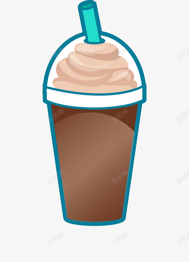 一杯冰摩卡png免抠素材_新图网 https://ixintu.com 便携杯 吸管 咖啡 咖啡杯 咖啡简笔画 外带杯 奶油 摩卡 简笔画