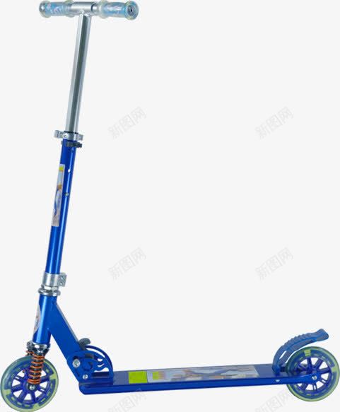 蓝色儿童滑板车促销png免抠素材_新图网 https://ixintu.com 促销 儿童 滑板 蓝色