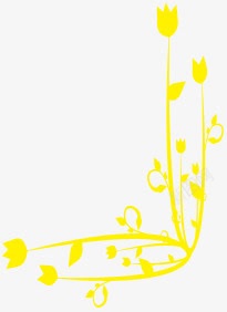 欧式花纹创意黄色素材