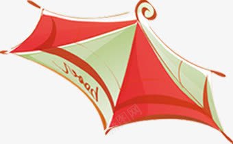 扁平手绘红色的遮阳伞png免抠素材_新图网 https://ixintu.com 扁平 红色 遮阳伞