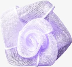 紫色纱布花朵素材