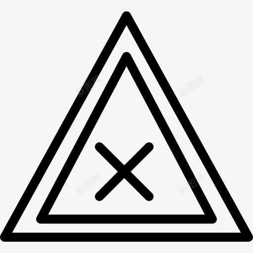警告图标png_新图网 https://ixintu.com 三角形 停止 感叹 标志 警告信号 路标 马克