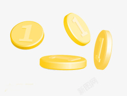 金色金币图案素材