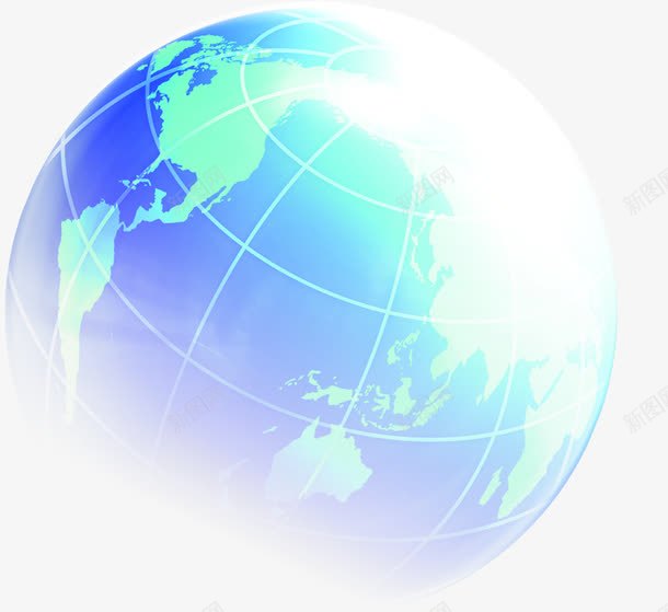蓝色地球纹理合成效果png免抠素材_新图网 https://ixintu.com 合成 地球 效果 纹理 蓝色