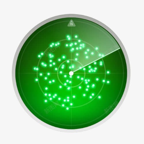 绿色雷达png免抠素材_新图网 https://ixintu.com 扫描 绿色 雷达 雷达扫描