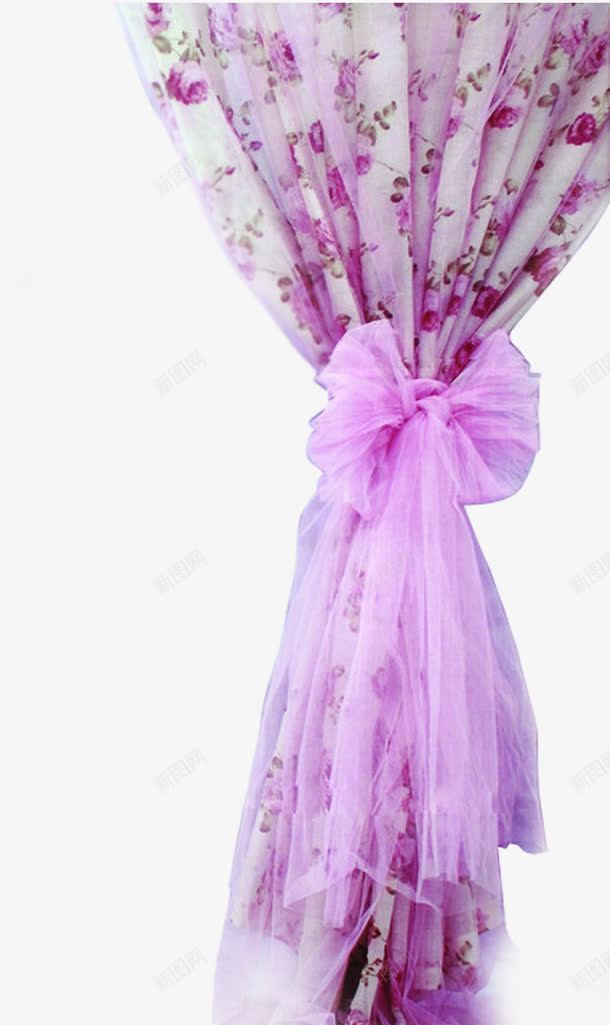 粉色花朵窗帘装饰png免抠素材_新图网 https://ixintu.com 窗帘 粉色 花朵 装饰