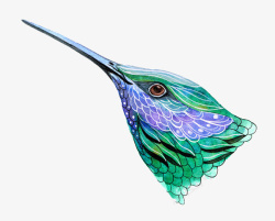 创意彩色鸟插画素材
