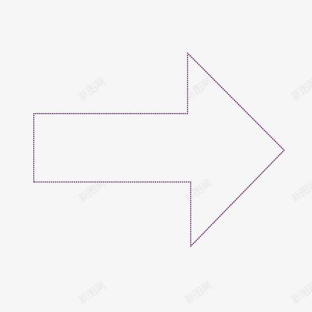 紫色箭头边框箭号png免抠素材_新图网 https://ixintu.com 箭号 箭头 紫色 边框