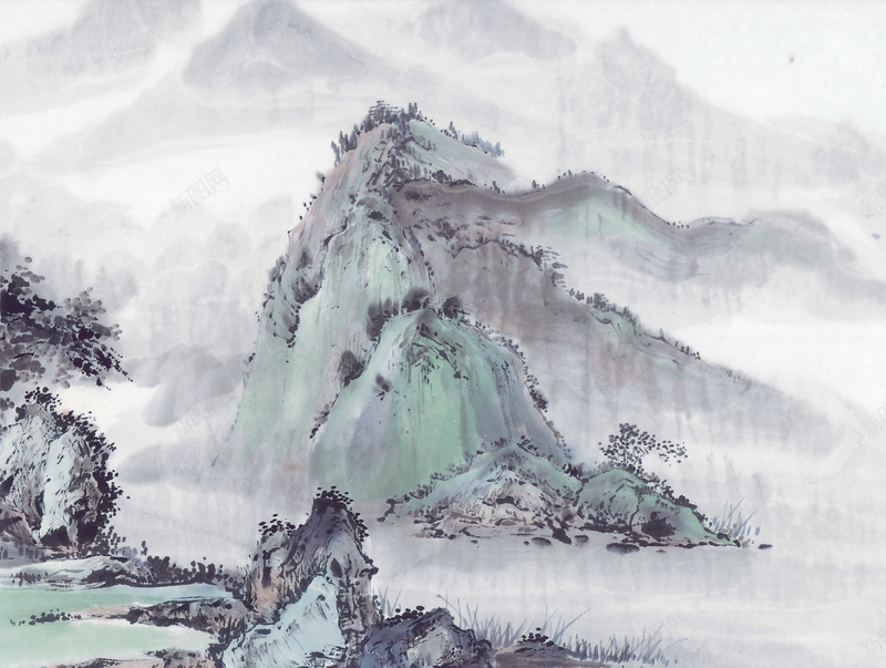 中国风古代画10jpg设计背景_新图网 https://ixintu.com 中国风 古代画 复古 手绘画