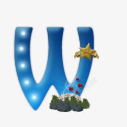 卡通字母W素材
