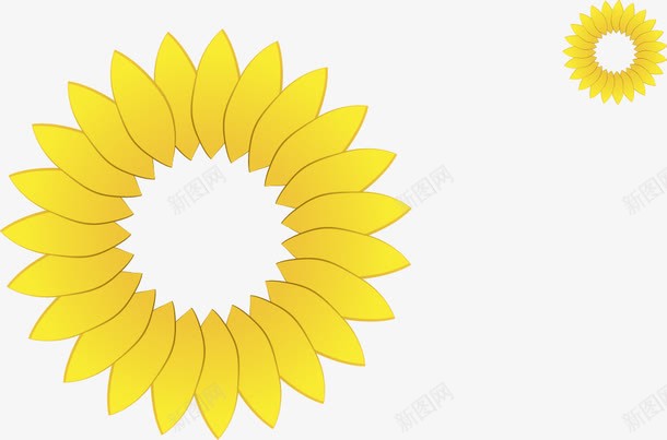 手绘黄色的花png免抠素材_新图网 https://ixintu.com 手绘画 矢量装饰 花朵 装饰 黄色