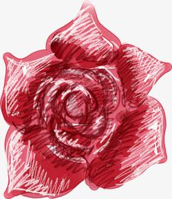 手绘复古艺术玫瑰素材