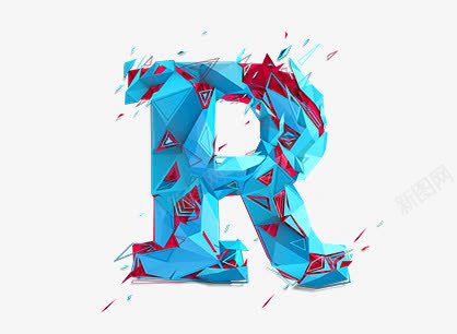 创意字母Rpng免抠素材_新图网 https://ixintu.com 创意字母 立体字母 蓝色字母