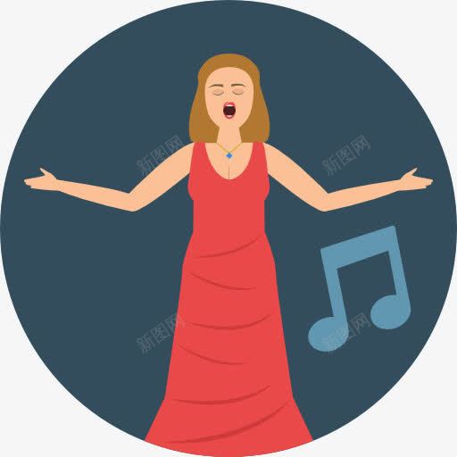 女高音图标png_新图网 https://ixintu.com 体裁 女人 女高音 歌剧歌手 音乐 音乐和多媒体