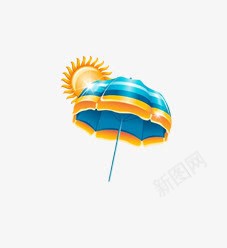 沙滩伞png免抠素材_新图网 https://ixintu.com 伞 太阳 沙滩伞