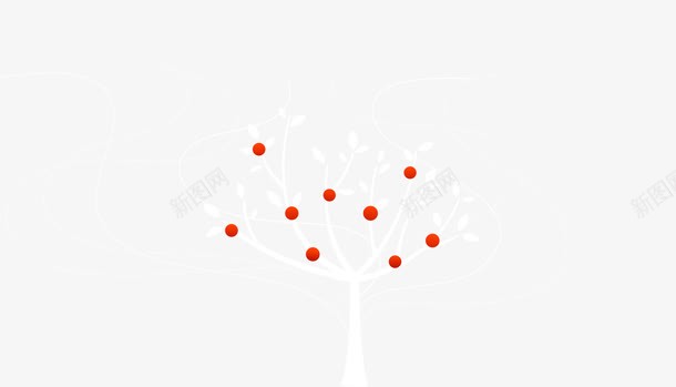 树木矢量图ai免抠素材_新图网 https://ixintu.com VI 卡通 可爱 手绘 果实 树木 线条 矢量图