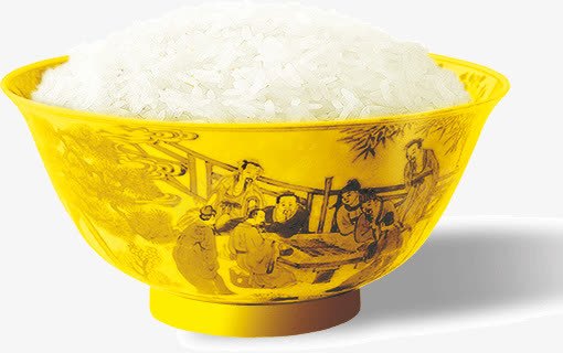 金碗里面的米饭png免抠素材_新图网 https://ixintu.com 米饭 里面 金碗