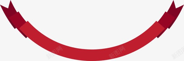 红色线条绸带png免抠素材_新图网 https://ixintu.com 免抠PNG 图案 弧形 红色 线条 绸带 装饰图案