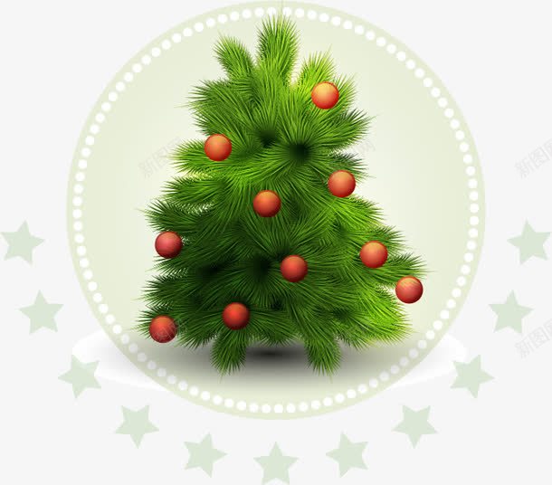 绿色圣诞元素图案png免抠素材_新图网 https://ixintu.com 图案 圣诞元素 绿色