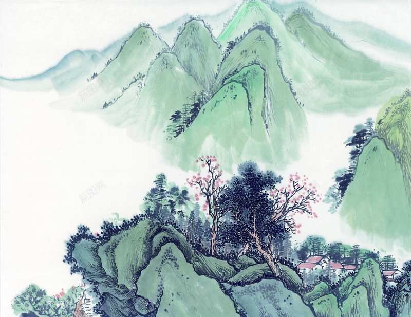 中国风古代画34jpg设计背景_新图网 https://ixintu.com 中国风 古代画 复古 手绘画
