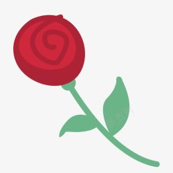 红色卡通小花素材