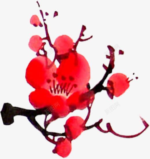 效果红色花朵梅花png免抠素材_新图网 https://ixintu.com 效果 梅花 红色 花朵 设计
