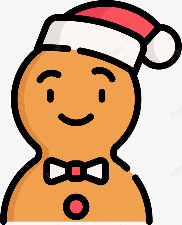 戴圣诞帽的简笔小人png免抠素材_新图网 https://ixintu.com 创意 卡通 可爱的 圣诞帽 小人 手绘 水墨