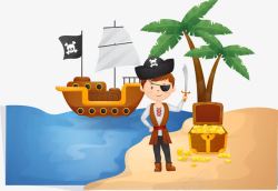 寻找冒险岛找到宝箱的海盗高清图片