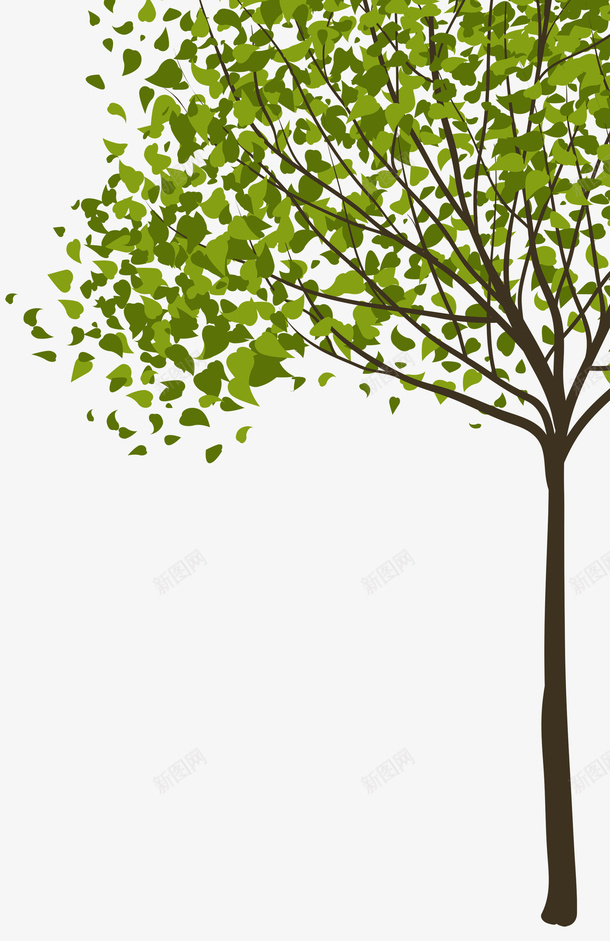 绿色手绘大树装饰图案png免抠素材_新图网 https://ixintu.com 免抠PNG 大树 手绘 绿色 装饰图案