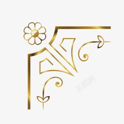 金属装饰角边卡通扁平化欧式装饰角边矢量图高清图片