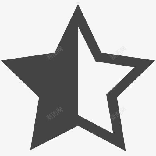 星半满的图标png_新图网 https://ixintu.com 形状 投票 最喜欢的形状 符号