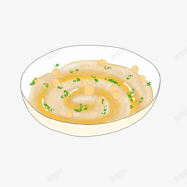 手绘一碗沙拉酱美食png免抠素材_新图网 https://ixintu.com 免抠图 抠图 插画 沙拉酱 美食 装饰画 食物