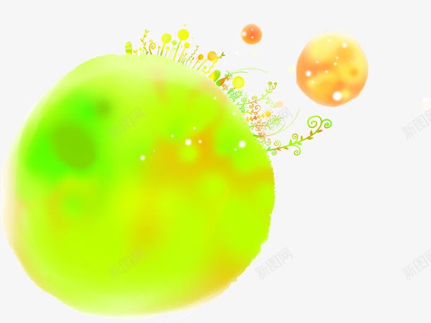 彩色卡通气泡创意png免抠素材_新图网 https://ixintu.com 创意 卡通 彩色 气泡