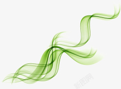 矢量绿色丝带渐变绿色飘逸丝带高清图片