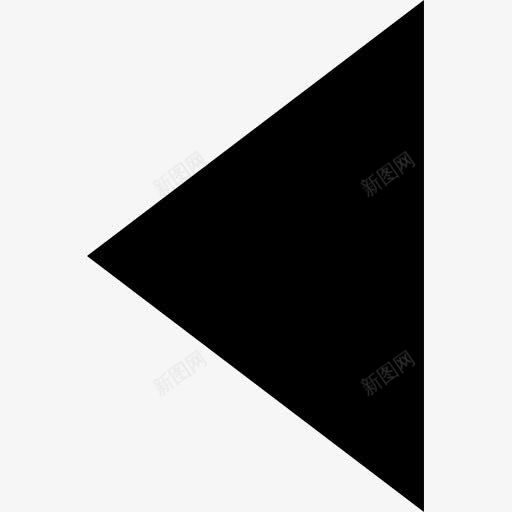 向左三角形箭头标志图标png_新图网 https://ixintu.com 三角箭头 左箭头