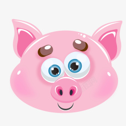 可爱卡通猪与鹿2019年新年立体猪卡通猪高清图片