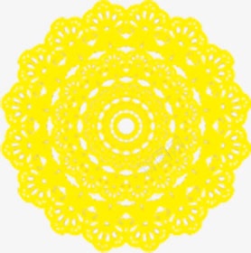 黄色花纹立体装饰png免抠素材_新图网 https://ixintu.com 立体 花纹 装饰 黄色
