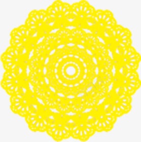 黄色花纹立体装饰png免抠素材_新图网 https://ixintu.com 立体 花纹 装饰 黄色
