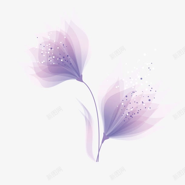 紫色抽象梦幻花png免抠素材_新图网 https://ixintu.com 抽象 梦幻 紫色 花