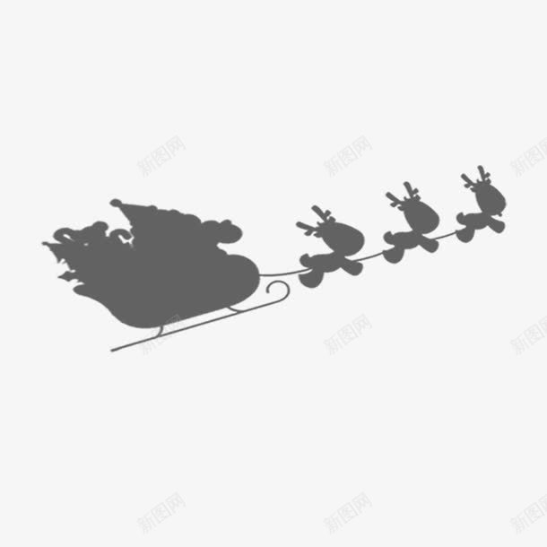 圣诞雪车png免抠素材_新图网 https://ixintu.com 圣诞节 素材 车 麋鹿车