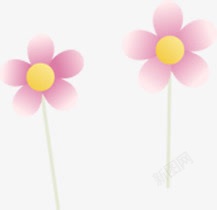 粉色唯美卡通花朵素材