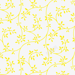 黄色花纹装饰图案素材