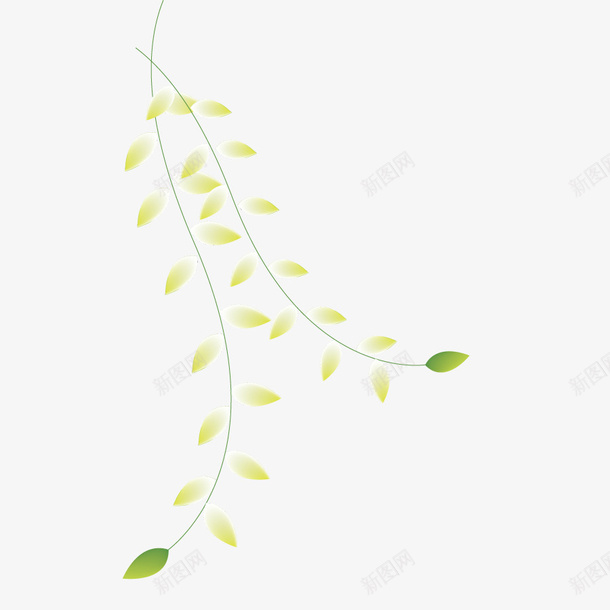 植物树叶矢量图eps免抠素材_新图网 https://ixintu.com 叶子 形状 绘画 绿色 艺术 矢量图