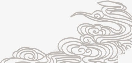 手绘灰色线条花纹png免抠素材_新图网 https://ixintu.com 灰色 线条 花纹